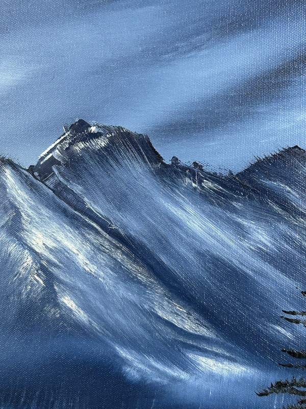 18 X 24 Oil On Canvas Original “Mountains Azul” OOAK Artist Thomas Levi gallery