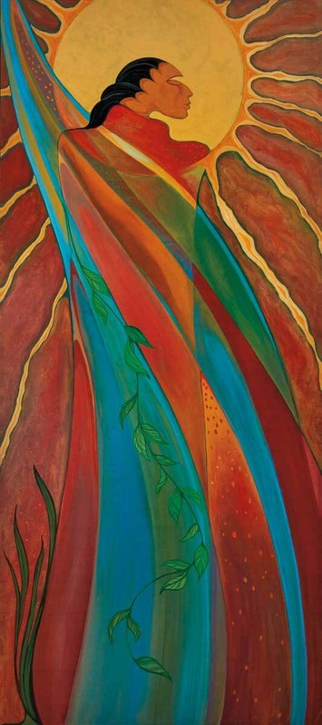 Maxine NOEL » Earth Spirit » Canvas Giclee Art Santee Oglala Sioux Nature Sun