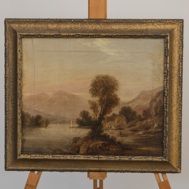 19thC British Oil Painting attributed to John Wilson Ewbank Scottish highlands gallery