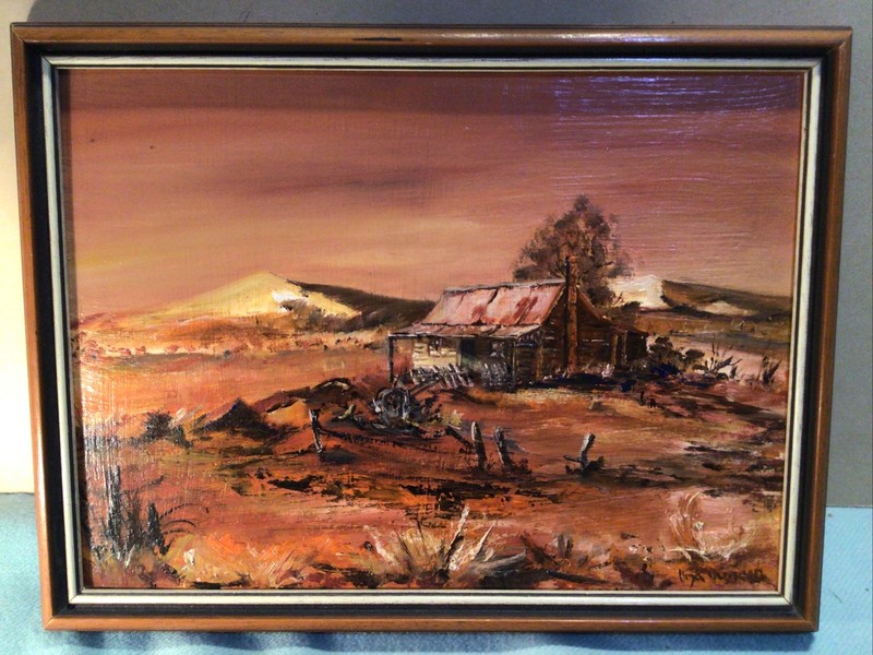 Australian Scene Framed Oil Painting Signed Lima Duncan