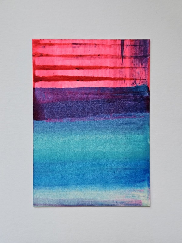 ACEO Original Acrylic Painting Abstract Landscape Jackie T Creates Loosies #30