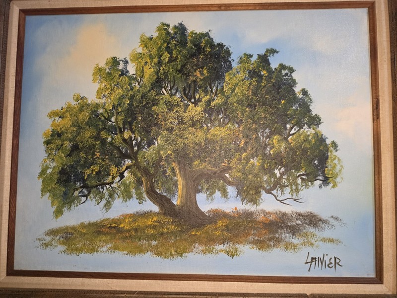 Fairy Lanier Oil Painting Majestic Oak Tree / Framed Canvas Signed Tx Artist gallery