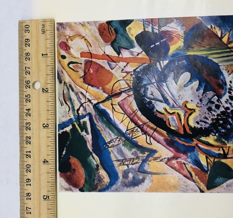 Vtg Composition Painting Art Print Wassily Kandinsky Art Reproduction MCM 6” gallery