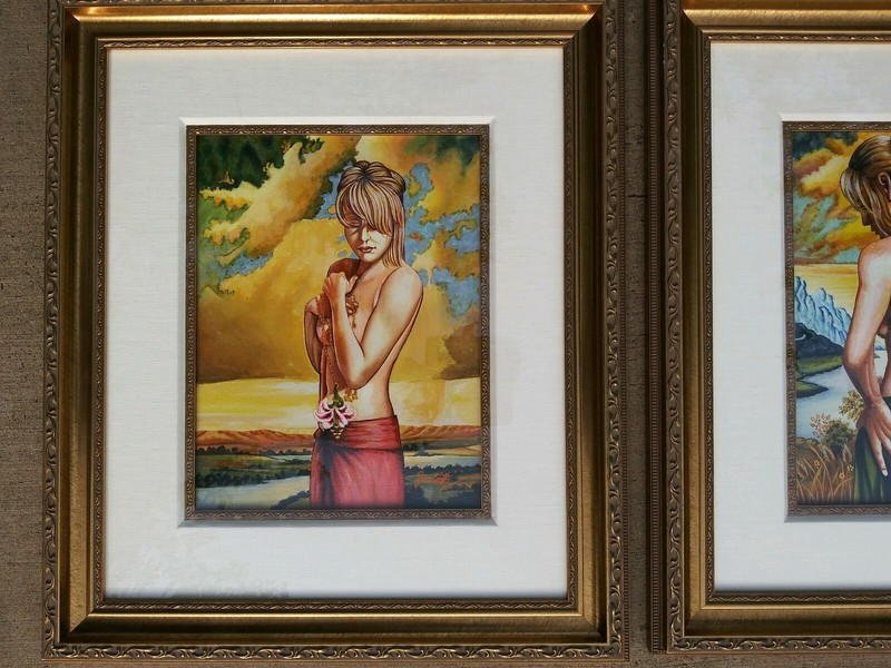 Signed lstvan Bernath Original Oil Painting "Sophie's Memory" 19" x 22" gallery