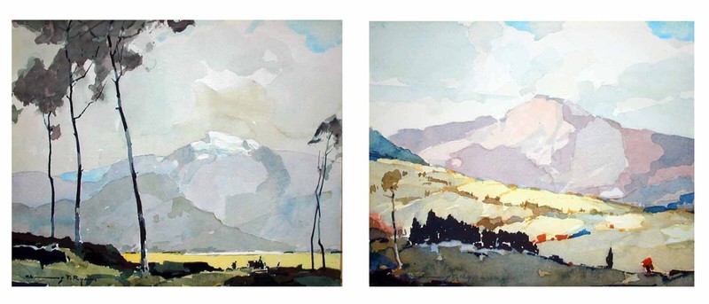 Two Vermont Watercolors CHAUNCEY RYDER N.A. ‘Signed & Labeled’, 11″ x 13″