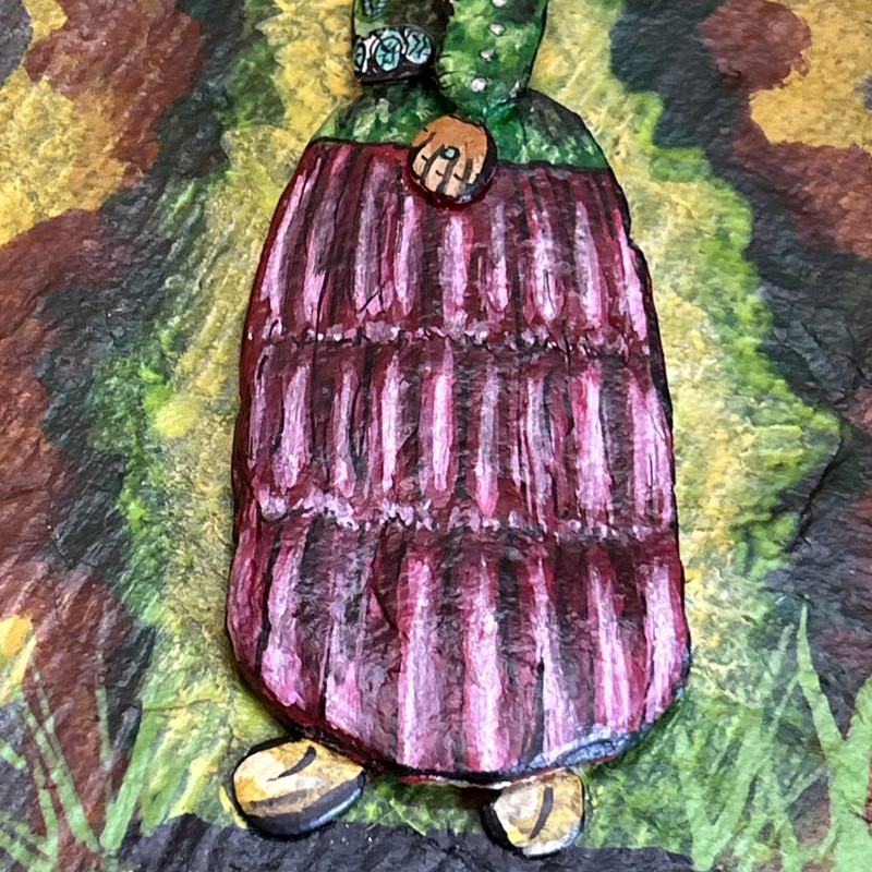 Hand Painted Slate Wall Decor 3D Native American Woman By Barbara Ruth gallery