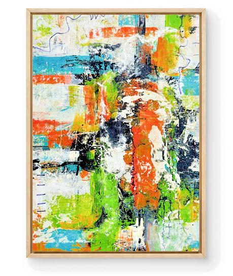 Abstract Art «Mirage No 5» Original Acrylic 11×14 inch Painting on Gallery Paper