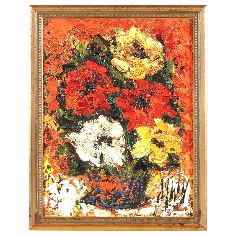 Henry Maurice D’Anty 1910–1998 Still Life 15×12 Oil Painting Mid-Century Framed