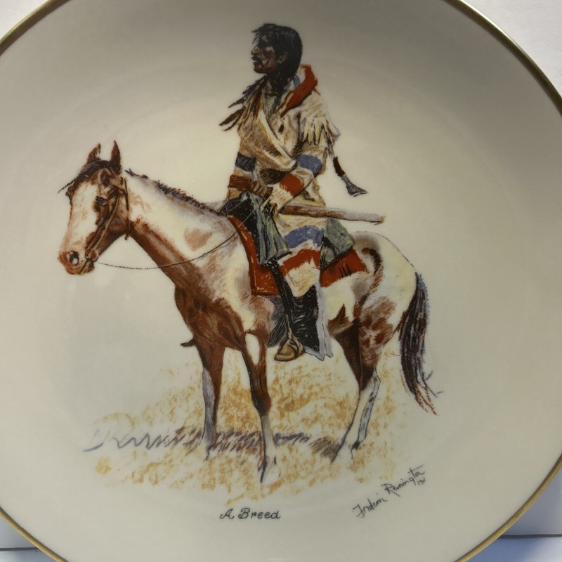 Frederic Remingtons “ A Breed “ Collectors Plate Gorham China USA, Retired 10.5” gallery