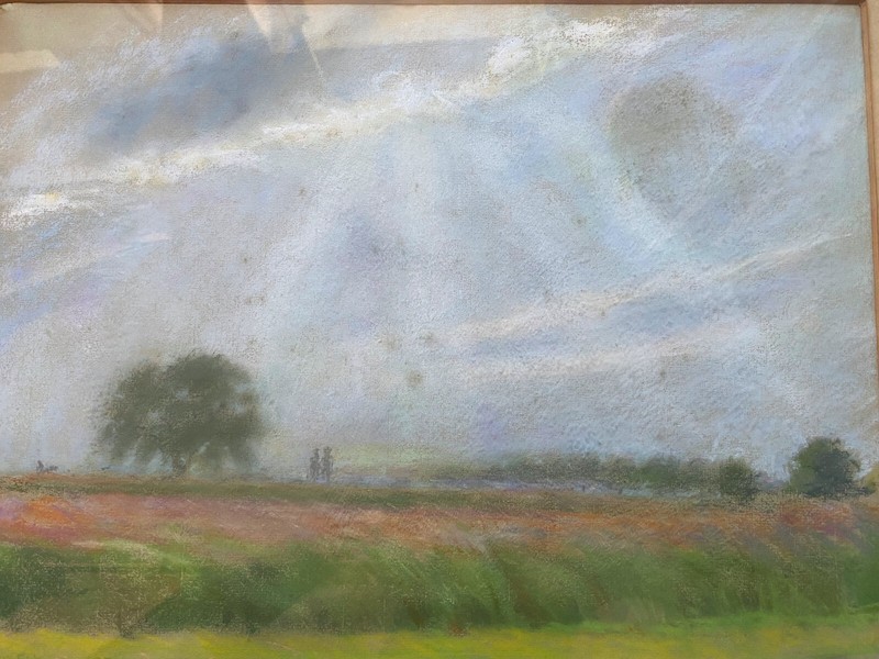 Pastel Sign. Heinz Hohmann (1879-1949) Dated 1935 Landscape with Thunderstorm gallery