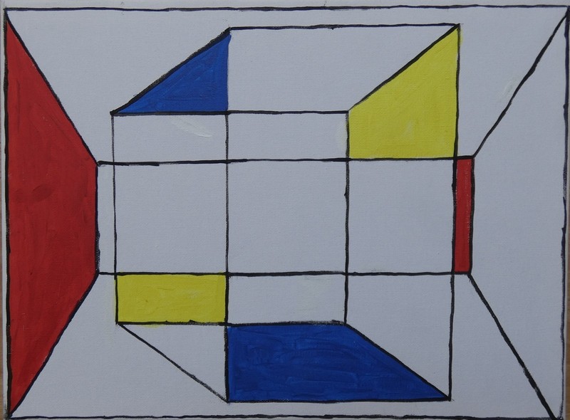 «Cube 2» – 40 x 30 cm – 2026 – OOAK