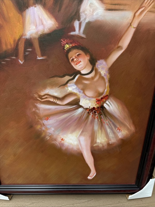 L La Pastiche Star Dancer On Stage W Grecian Wine Frame, 25 x 29" Degas Replica gallery