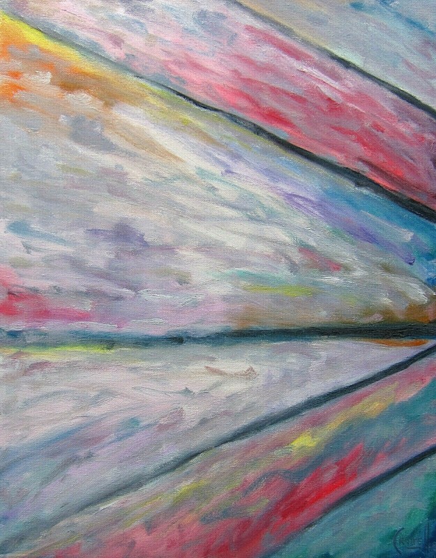 TWICE IN LOVE new wow abstract oil painting 16×20 canvas original signed Crowell