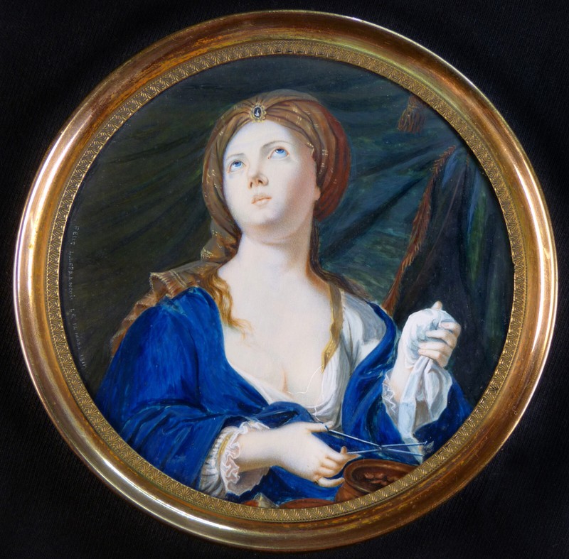 ANTIQUE PORTRAIT MINIATURE PAINTED 1811 NOBLE LADY SIGNED L. LEFRANCOIS gallery