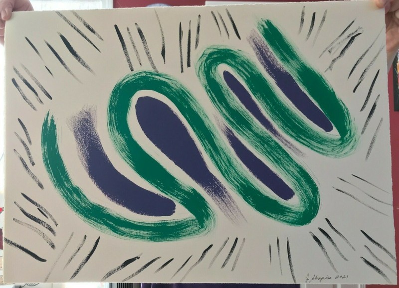 Original  Abstract Painting on Arches 100% Rag Paper by  Joyce Shapiro #12