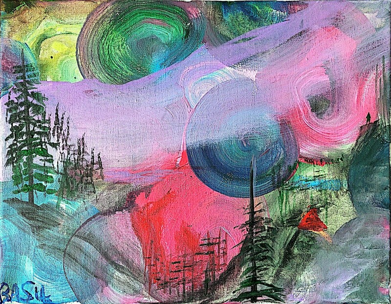 Valley Of Color Bold Color Modern Abstract Art Original Canvas 11×14