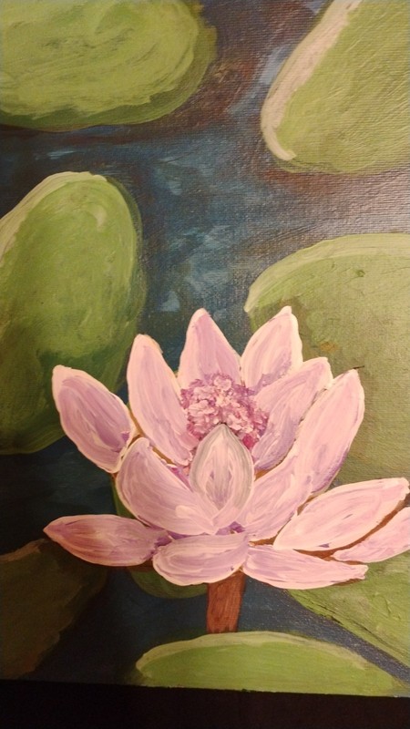 FLOAT US A LOTUS - ACRYLIC ABSTRACT PAINTING ON CANVAS ORIGINAL BY ARTIST gallery