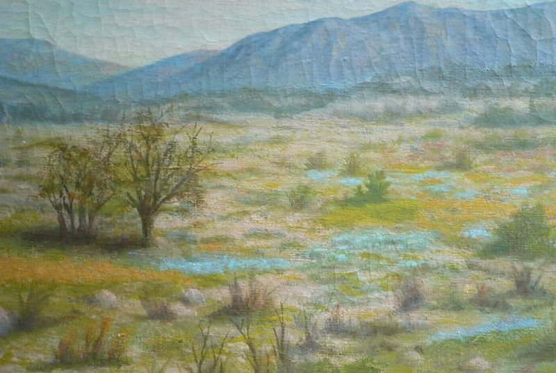 WILLIAM N. BRENNER, LISTED PLEIN AIR SPRING DESERT PALM SPRINGS CALIFORNIA RARE gallery
