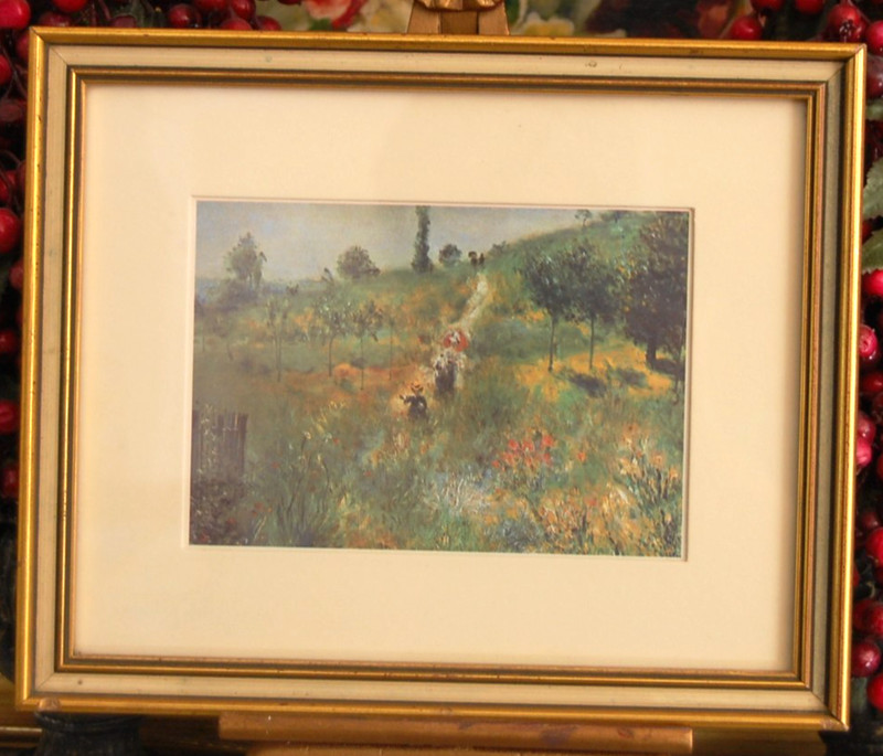 VTG 70’S FRAMED AUGUSTE RENOIR COLOR PRINT OF «PATH LEADING THROUGH TALL GRASS»