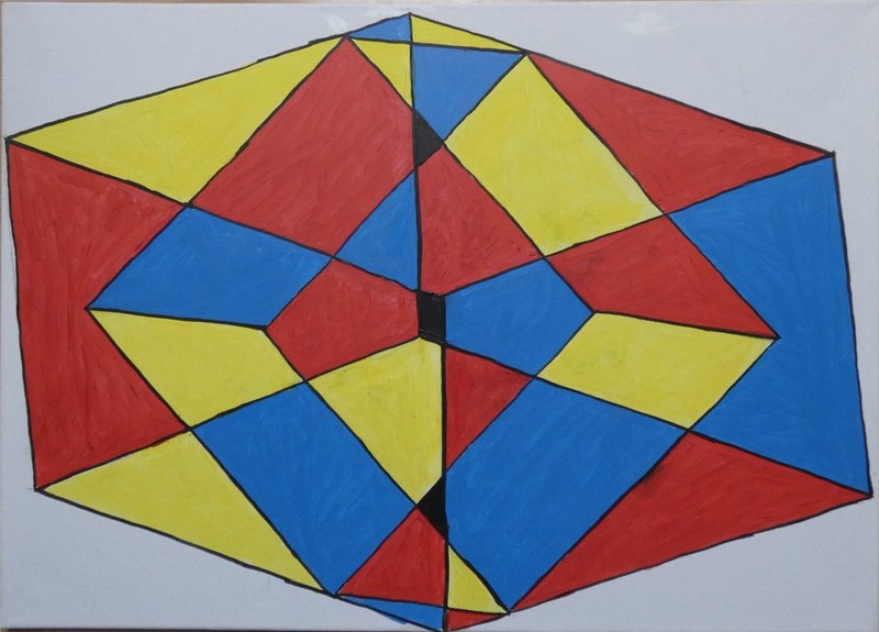 «Cube 1» – 50 x 70 cm – 2026 – OOAK