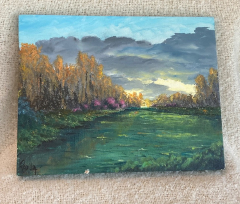 Deep Open River Painting Original, Contemporary Art