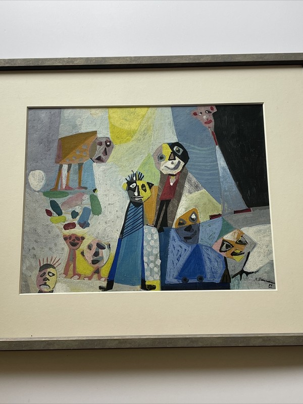 KARL HERMAN BAUMANN PAINTING ABSTRACT CUBIST CUBISM EXPRESSIONISM LISTED FAMOUS