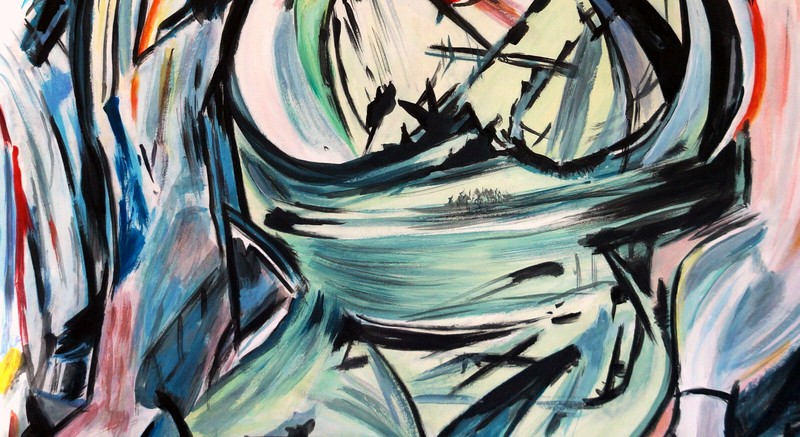 WILLEM de KOONING / Authentic Acrylic on Paper Signed. Expressionism Abstract gallery