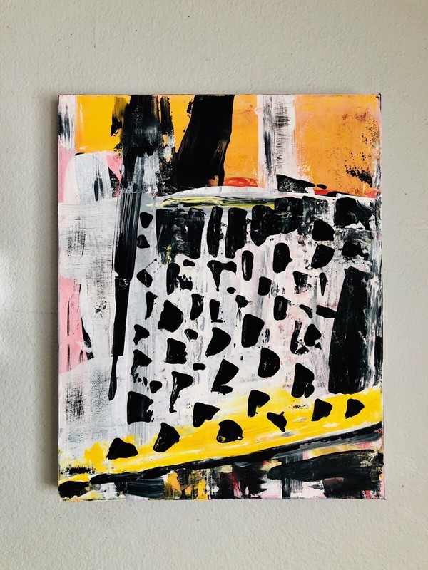 Handpainted Abstract Original Acrylic Painting On Canvas OOAK 16×20″