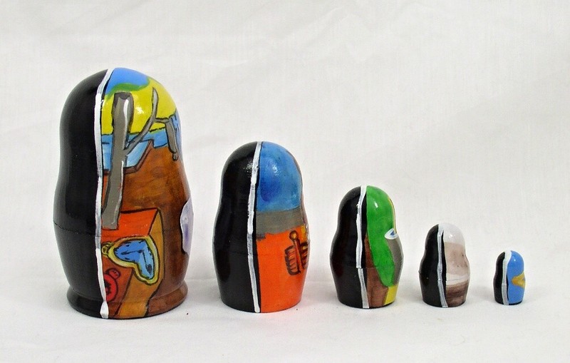 Nesting Stacking Doll Matryoshka Chagall Miro Monet Dali Magritte gallery