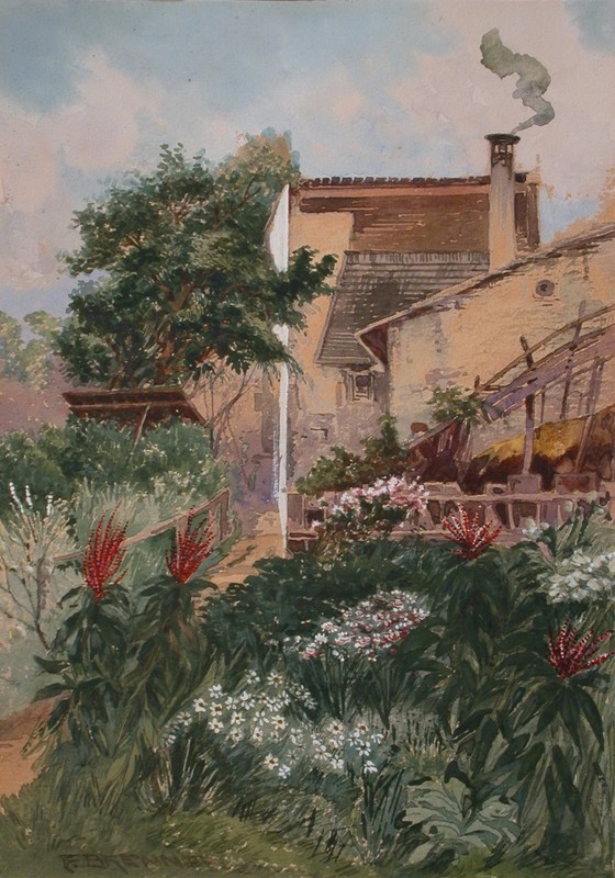 Franz Brenner (1873-1945) Garden Landscape.