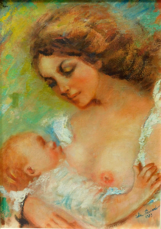 LISTED 20TH CENTURY BRAZILIAN IDA PRIAMI FINE ORIGINAL OIL PAINTING gallery