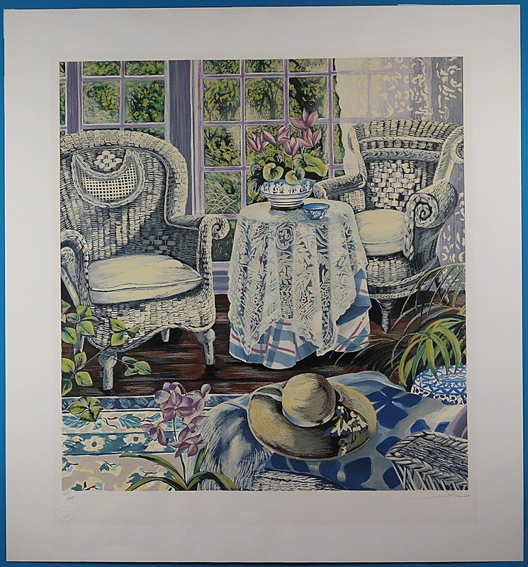 Susan Rios Signed & Numbered «Sunday Morning» Serigraph 1985 (Print Only)