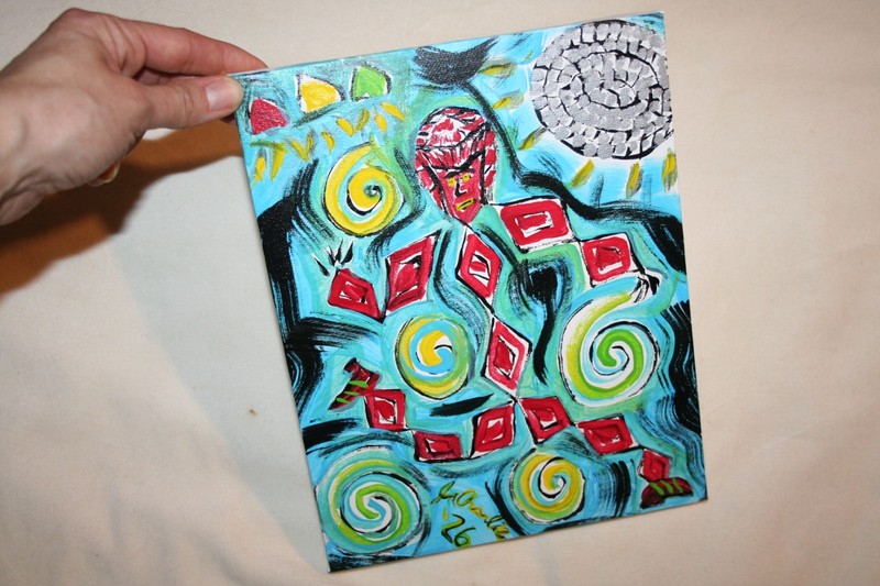 RUBY GUY SUPER HERO DISCO BALL OUTSIDER PAINTING JR CHARLIE FAST PRIMITIVE FOLK gallery