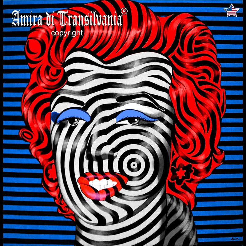 Celebrity Famous Well Known Artist Wall Art Pop Optical Painting Marilyn Monroe