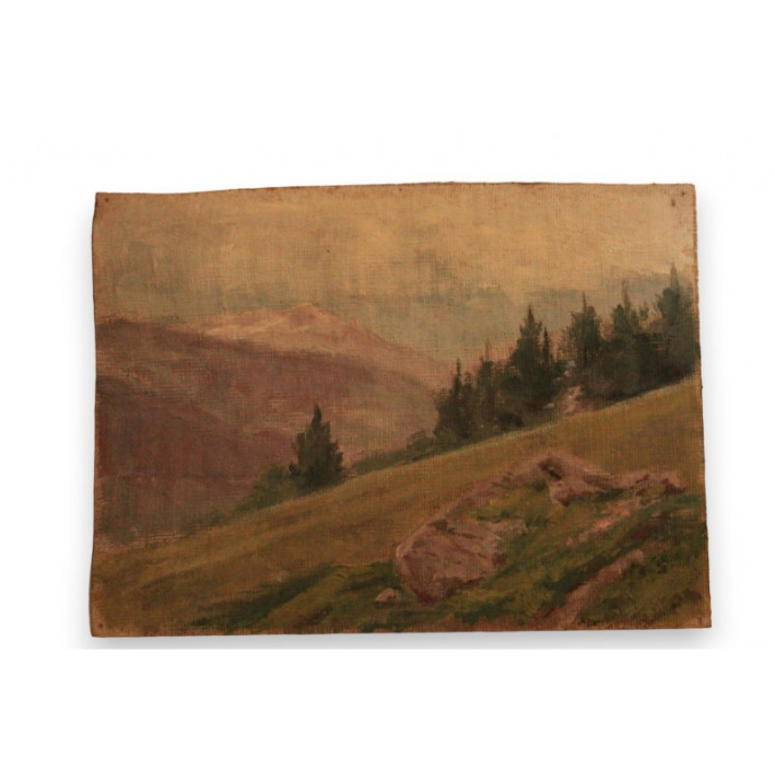 Paul Sokoloff (1873–1968) Original Oil on Canvas “Mountain” Swiss Landscape