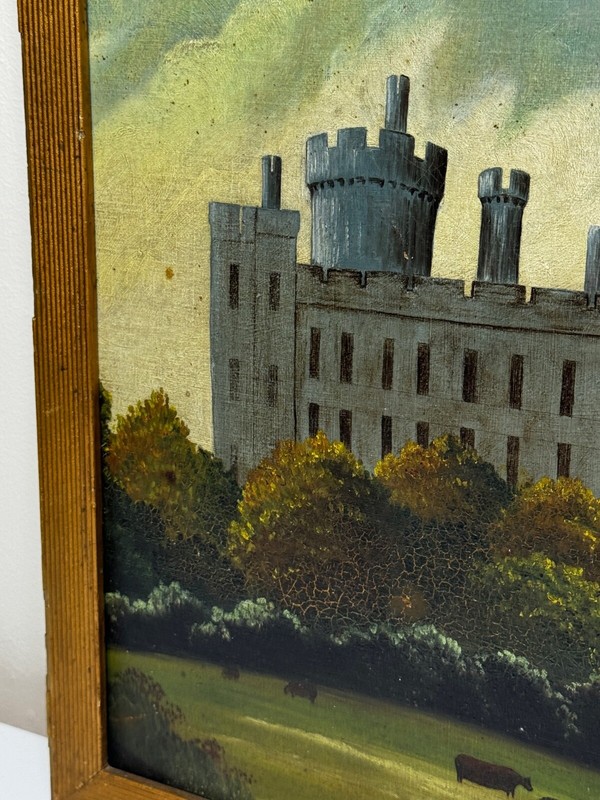 Victorian Oil Painting Architectural Historic Arundel Castle After James Canter gallery