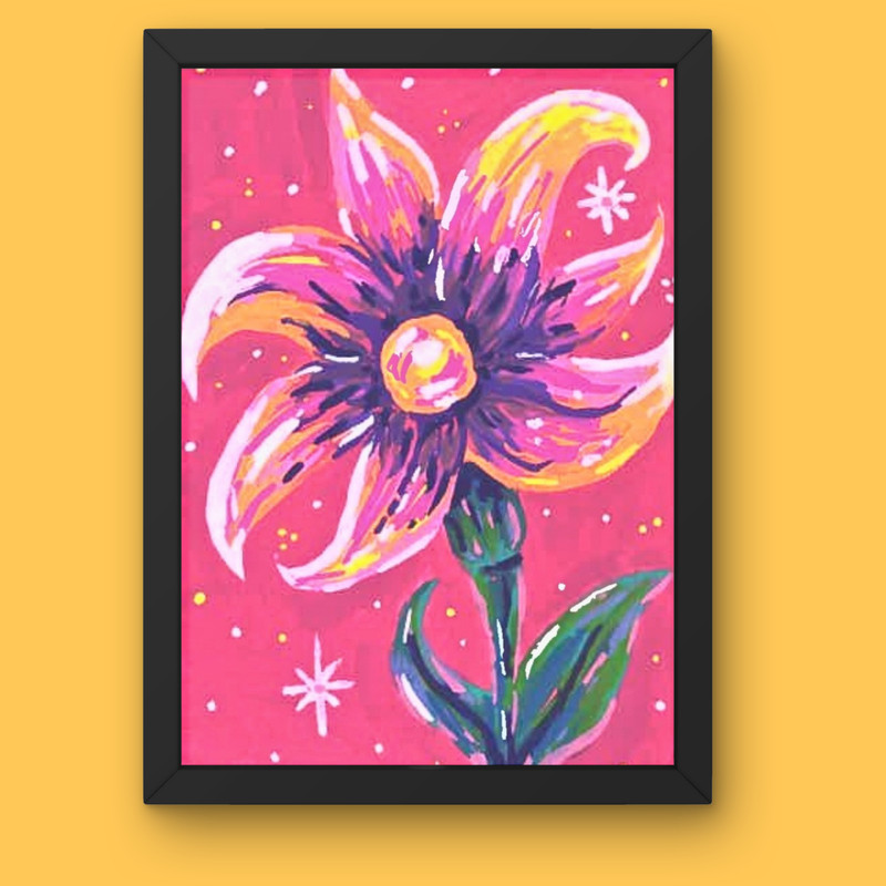 Sugarstar Blossom | Fairy Realm Flowers Original Hand-Painted ACEO by CozyCloe