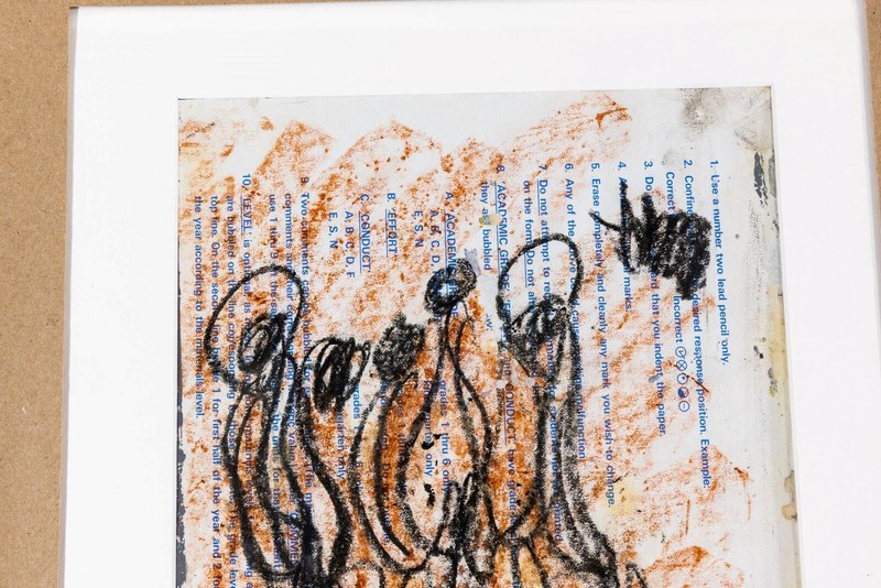 Purvis Young Dual-Sided Signed Original Mixed Media Drawing - Untitled 1 gallery