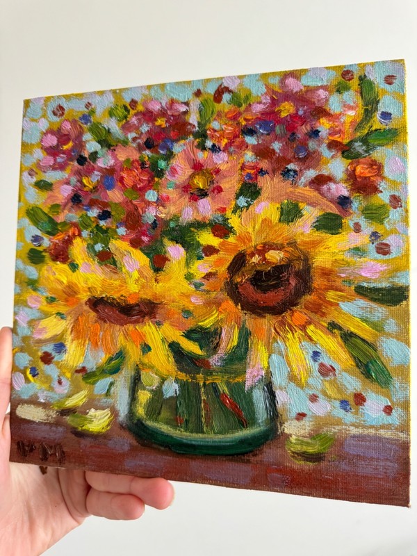 Modern Floral Oil Painting Original Abstract Canvas Flowers Wall Art Decor gallery
