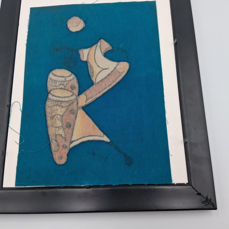 Original Signed Kiwanuka Beautiful African Batik Painting- "Cheza Densi" Framed gallery
