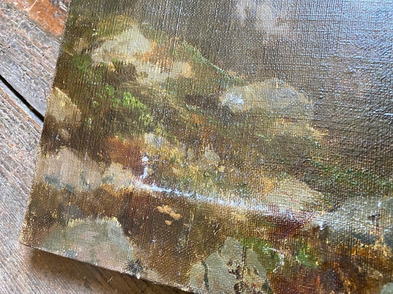 Oil Painting Um 1860 IN Biedermeier Style Dreamy Seascape IN Valley/Mountain gallery