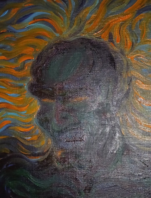 🤬 GUY AITCHISON 🤬 - Original Oil on Canvas - Hate Waves - 1993 (TATTOO ARTIST) gallery