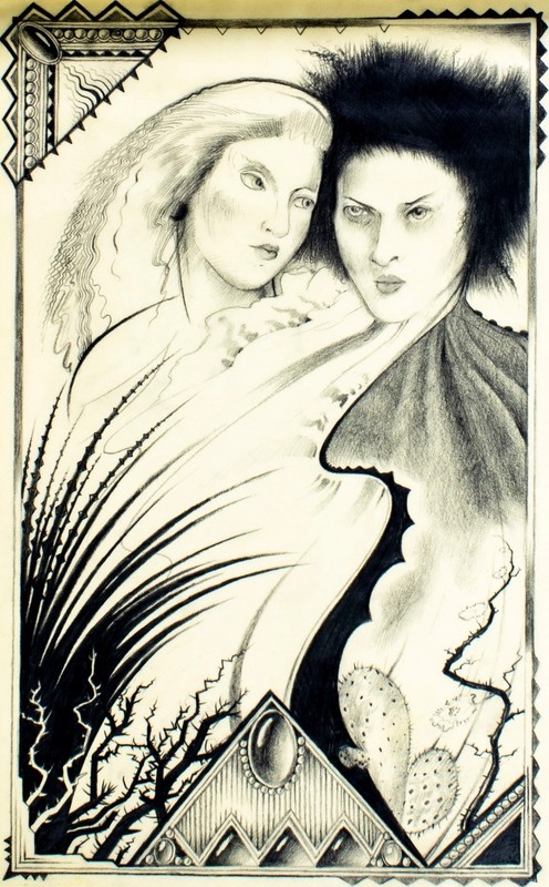David Mario Palladini (NY,b 1946) graphite painting 150654