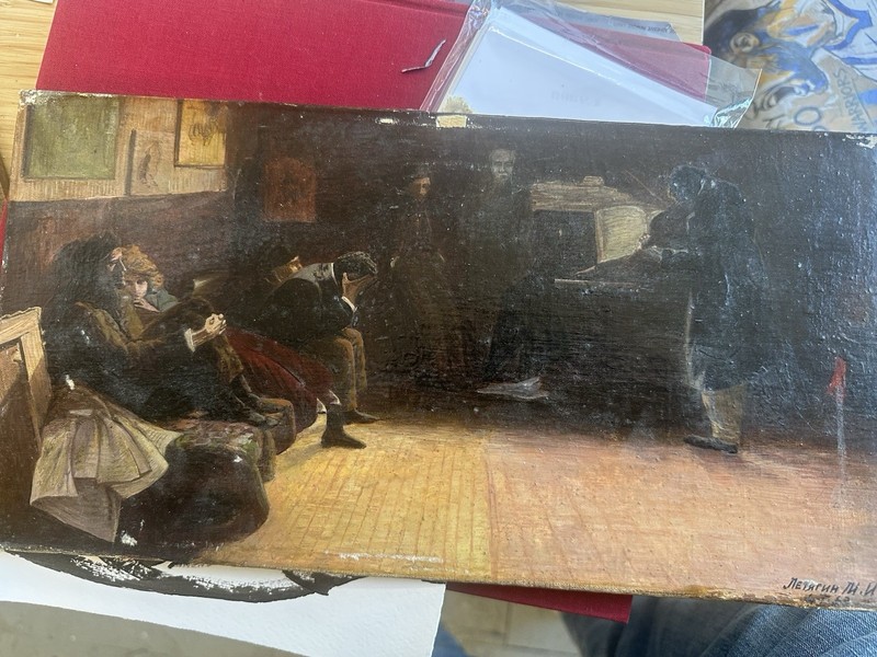 original painting by Russian artist Letyagian signed front gallery