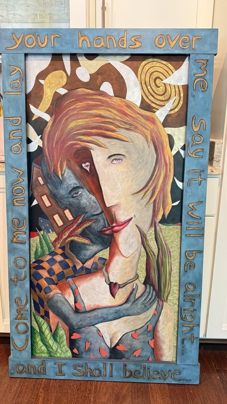 David Stabley Painting With Mixed Materials «Come To Me Now»