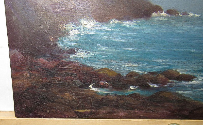 William AJ Claus 1880s Ptg Monhegan Headlands Listed Maine, Massachusetts Artist gallery