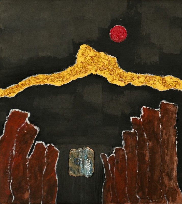 LSP22-0003 2022 Acrylic, Ink painting on Canvas Korean Artist Soobok Lucas Park