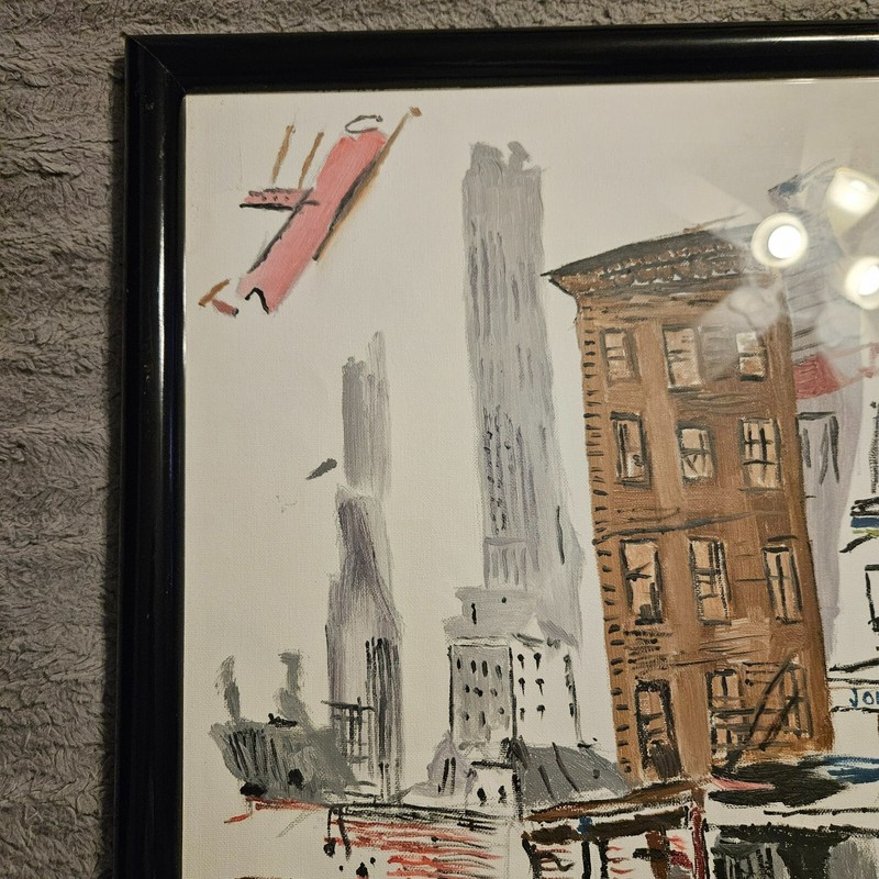 New York Twin Towers 911 Memorial Painting World Trade Center Ground Zero 18x22 gallery