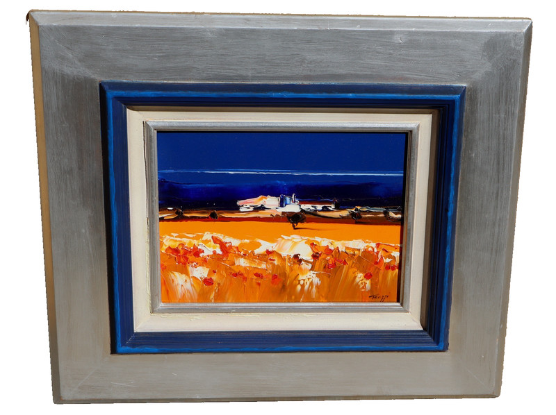 STEFANO TROZZI Italian Fine Gallery Modernist Landscape oil and palette knife