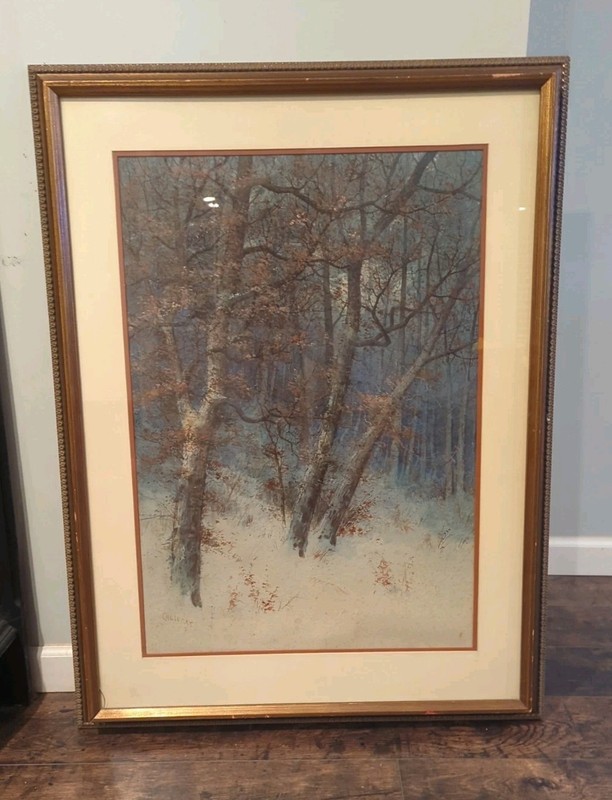 Antique Walter Chaloner Forrest Watercolor painting. Framed and Signed.